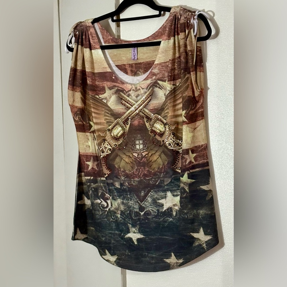 Women's Patriotic Graphic Top